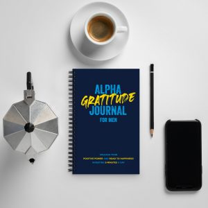 Alpha Gratitude Journal For Men Blue
