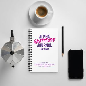 Alpha Gratitude Journal for Women White