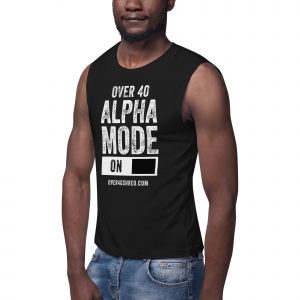 Over 40 Alpha Mode ON Black Muscle Shirt