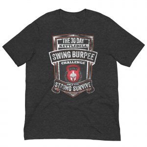 The Vintage 30 Day Kettlebell Swing Burpee Challenge T-Shirt (Unisex)