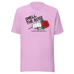 White Unisex “SMELL THE ROSE” Brotherhood Tee – Available in Multiple Colors (White Knucks)
