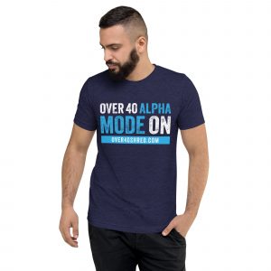 Over 40 Alpha Mode ON Prime Short Sleeve Tee (Blue)