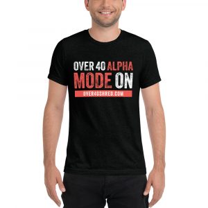 Over 40 Alpha Mode ON Prime Short Sleeve Tee (Red)