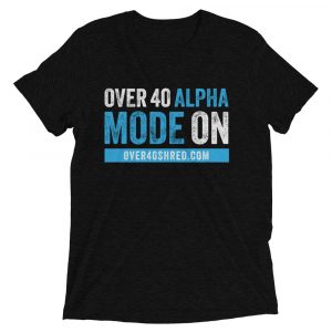 Over 40 Alpha Mode ON Prime Short Sleeve Tee (Blue)