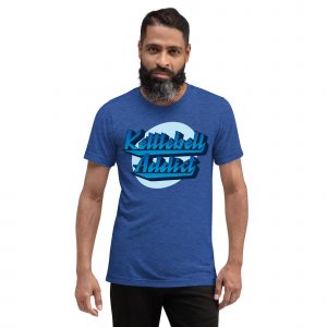 Men’s KBSA Kettlebell Addict T-Shirt (Blue Addict)